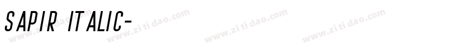 Sapir Italic字体转换